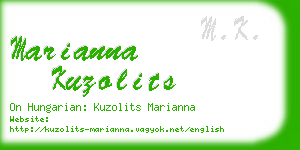 marianna kuzolits business card